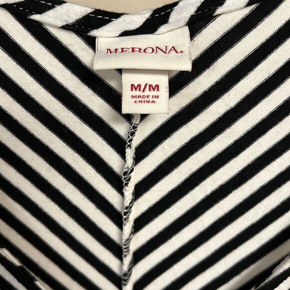 😊 3/$30 summer dress B&W w/ tie at waist, from Target (Merona) Sz M - Picture 6 of 10